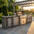 Custom Garden Outdoor Modular Kitchen Cabinets Complete Stainless Outdoor Kitchen Sturdy for Patio Commercial Use