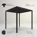 8 Ft. X 8 Ft. Matte Black Aluminum Pergola