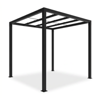 8 Ft. X 8 Ft. Matte Black Aluminum Pergola — Studio Shot
